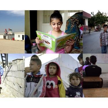 Syrian children and schools in Turkey, Lebanon, and Jordan. 