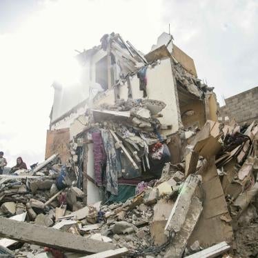 Saudi-led coalition aircraft struck three apartment buildings in Sanaa on August 25, 2017, killing at least 16 civilians, including seven children, and wounding another 17, including eight children. After an international outcry, the coalition admitted to