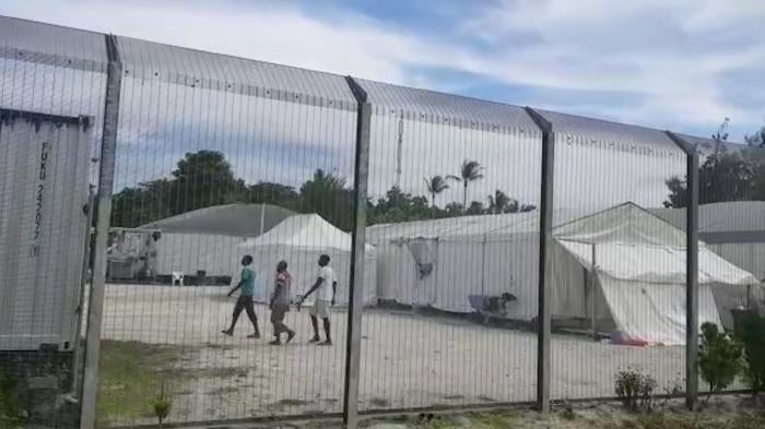 A picture of Manus Island refugee detention center, Papua New Guinea.