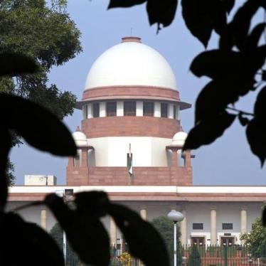 The Indian Supreme Court building in New Delhi, India.