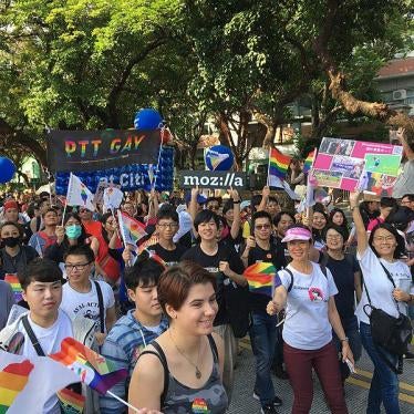 Participants in LGBT Pride Parade in Taipei, Taiwan on October 27, 2018. 