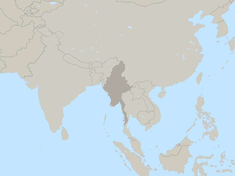 Myanmar country map