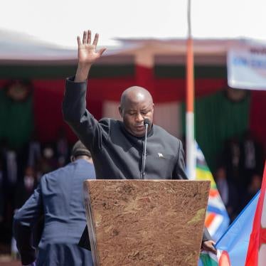 Burundian President Évariste Ndayishimiye at his swearing-in ceremony in Gitega, Burundi, on June 18, 2020.