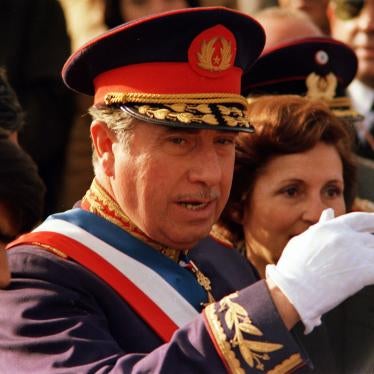 General Augusto Pinochet, who from 1973 to 1990 led a military government in Chile responsible for extensive human rights abuses, in 1975.