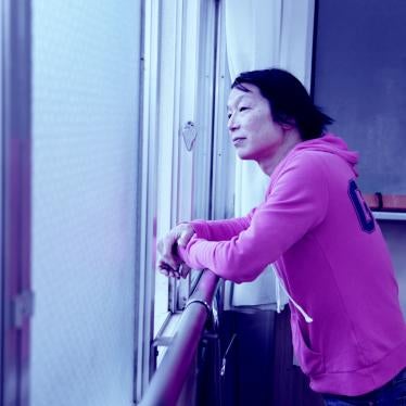 Itsuki Dohi, a transgender woman and teacher in Japan, at her school in Kyoto Prefecture.