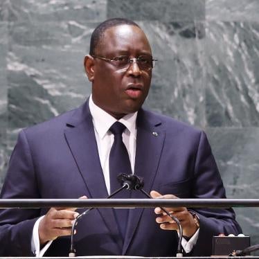 Senegal's President Macky Sall speaks at the United Nations Headquarters in New York City, September 24, 2021. 