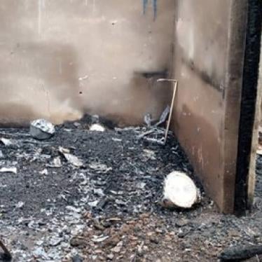 The destroyed remains of a house in Belo’s Sho neighborhood burned by Cameroonian soldiers during a counter-insurgency operation on June 11, 2022.