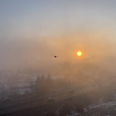 Air pollution in Sarajevo, Bosnia and Herzegovina.