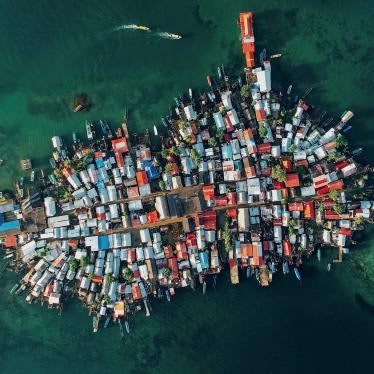 Aerial shot of a small island