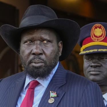 South Sudan's President Salva Kiir arrives at Juba's Presidential Palace, South Sudan, February 3, 2023.