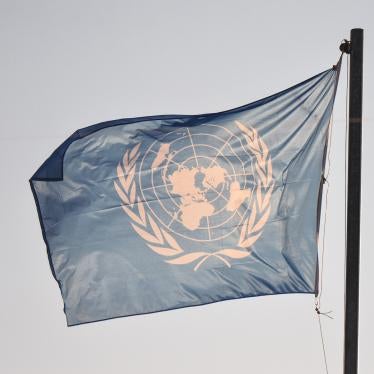 Flag of the United Nations, February 24, 2020.