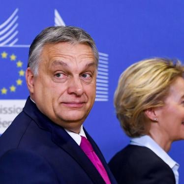 Prime Minister of Hungary Viktor Orban with the President of the European Commission Ursula von der Leyen in Brussels, Belgium, February 3, 2020. 