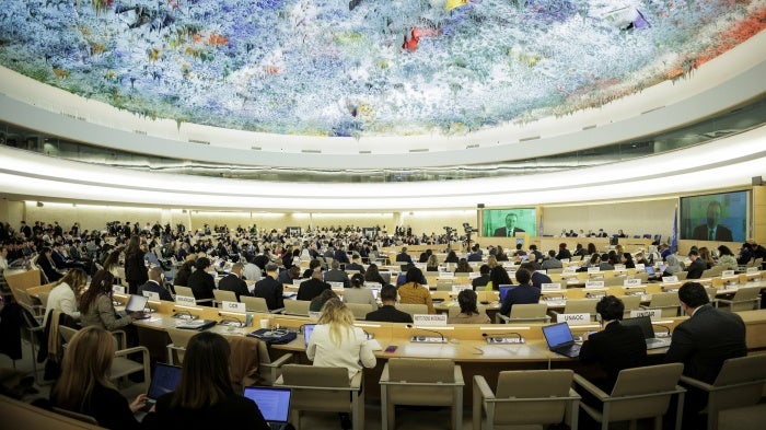 UN Human Rights Council in Geneva, February 26, 2024. 