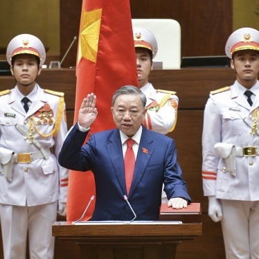 To Lam swears in as the president of Vietnam at the National Assembly in Hanoi, May 22, 2024.