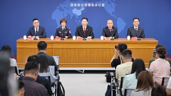 Chinese authorities issued a set of guidelines on criminal punishment for "Taiwan independence separatists” during a press conference in Beijing, China, June 21, 2024.