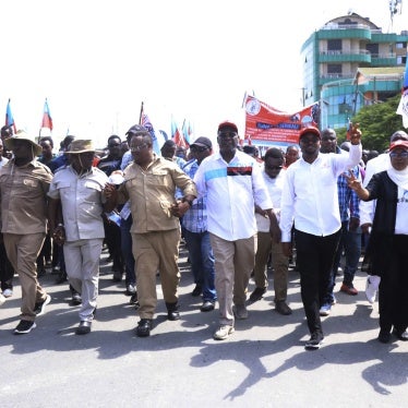  Supporters of Tanzania's main opposition party, Chadema, protest with the party's deputy chairman, Tundu Lissu, front center, in Dar es Salaam, Tanzania, January 24, 2024.