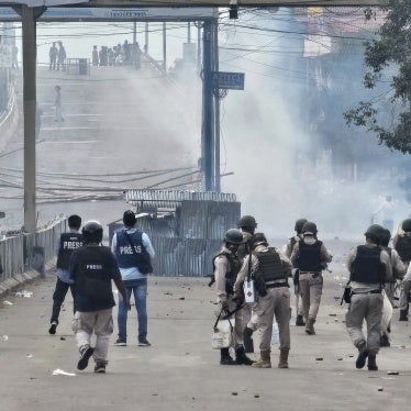 Police fire tear gas to disperse students protesting against ethnic violence in Imphal, in the northeastern state of Manipur, India, September 10, 2024.