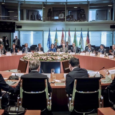 Chancellor Olaf Scholz (C) and Foreign Minister Annalena Baerbock receive the heads of state for the Central Asia Summit at the Chancellery in the International Hall, Berlin, September 29, 2023.