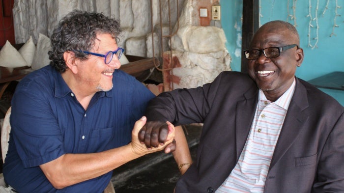 Reed Brody, left, and Souleyman Guengueng, in Dakar, Senegal, July 13, 2015.