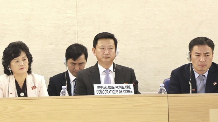 North Korean ambassador to the United Nations Office in Geneva, Jo Chol Su