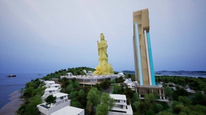 The concept art for the Guan Yin statue, Songkhla, Thailand.