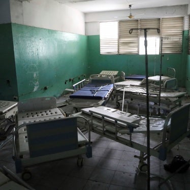 The emergency room of the General Hospital is empty during a visit by then-Haitian Prime Minister Garry Conille in Port-au-Prince, Haiti