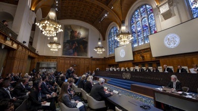 The International Court of Justice in The Hague, Netherlands, opens hearings into the legal obligations of countries with respect to combating climate change on December 2, 2024.